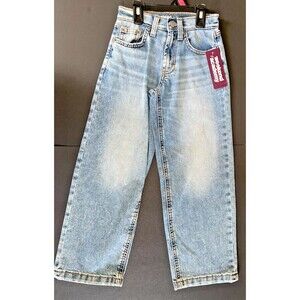 Weekend Academy Girls Baggy Light Wash Denim Jeans, Size 7 NWT
